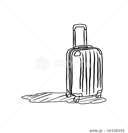 travel bag with shadow vector illustration sketch  39108391