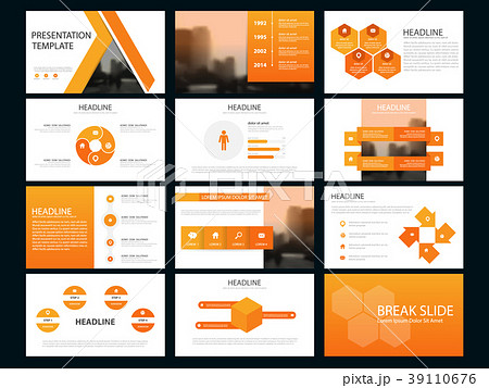 Orange Abstract presentation templates Infographic Orange Abstract presentation templates Infographic 39110676