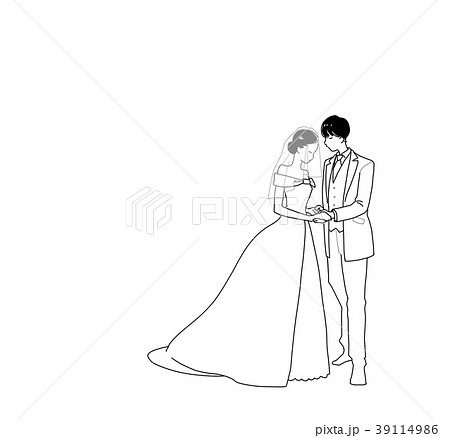 結婚式のイラストのイラスト素材