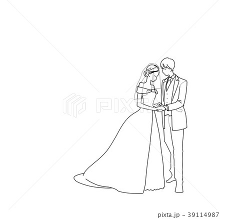 結婚式のイラストのイラスト素材
