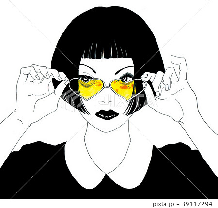 少女サングラスのイラスト素材 少女サングラスのイラスト素材