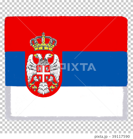 National flag hand drawn serbia 39117590