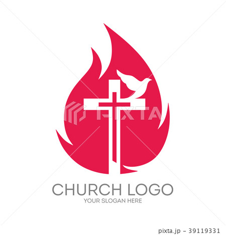 Cross, flames, dove, Pentecost, symbol, icon, holy Cross, flames, dove, Pentecost, symbol, icon, holy 39119331