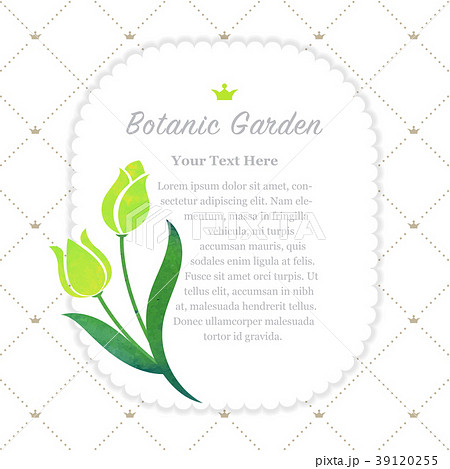 Colorful watercolor nature botanic garden memo 39120255