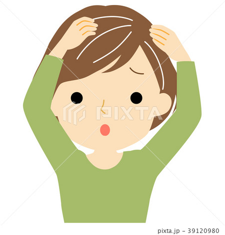 白髪に悩む女性 39120980