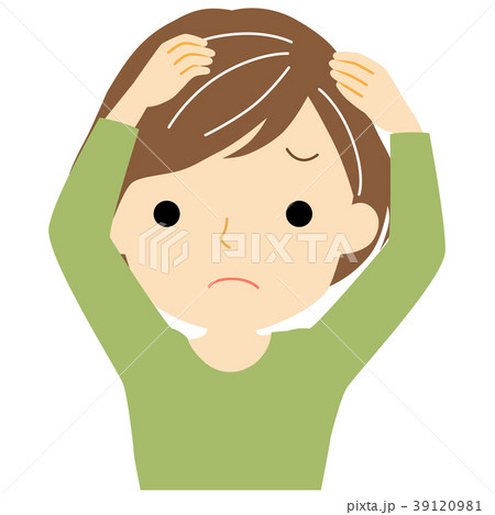 白髪に悩む女性 39120981