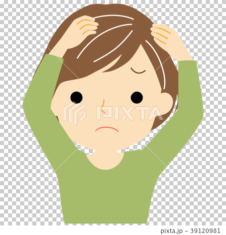 白髪に悩む女性 39120981