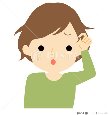 くせ毛に悩む女性 39120990