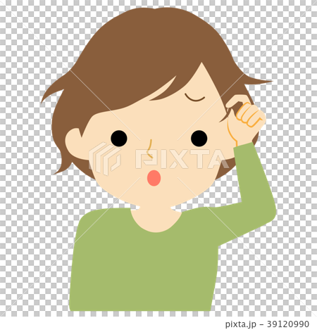 くせ毛に悩む女性 39120990