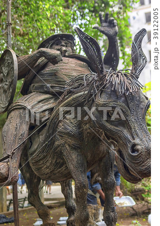 Monument of Sancho Panso, fat squire is riding Monument of Sancho Panso, fat squire is riding 39122005