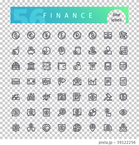 Finance Line Icons Set Finance Line Icons Set 39122256