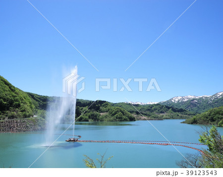 月山湖 大噴水 月山湖 大噴水 39123543