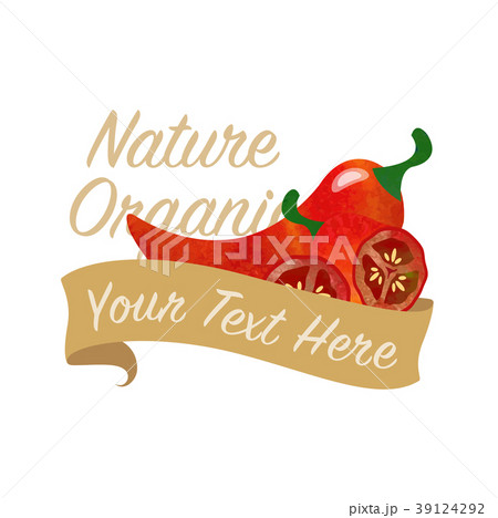 Colorful watercolor organic vegetable banner 39124292