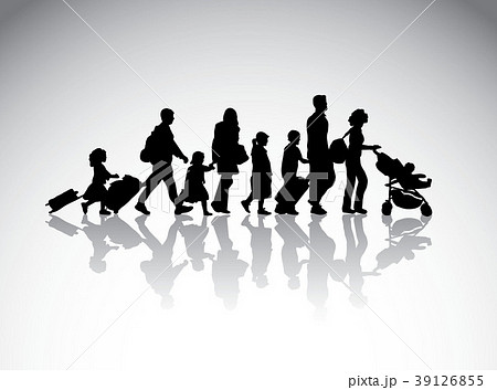 People family travel silhouette symbol. 39126855