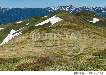 上越国境・平標山と苗場山・白馬連峰の眺め 39127411