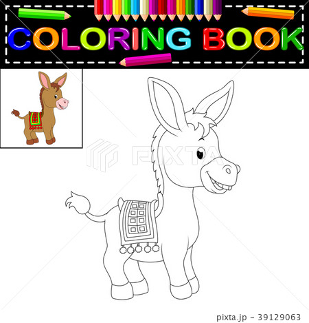 donkey coloring book 39129063