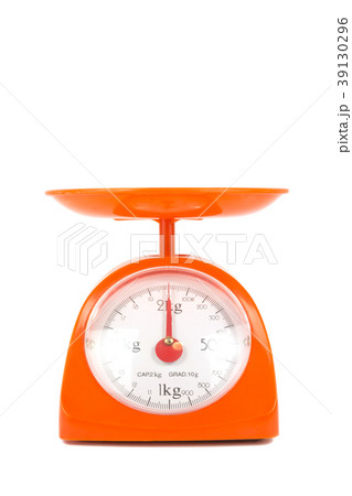 orange steelyard empty on white background orange steelyard empty on white background 39130296