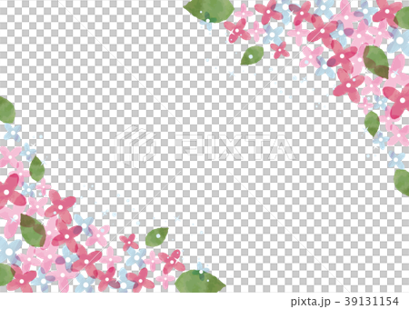 水彩のあじさいフレーム 39131154