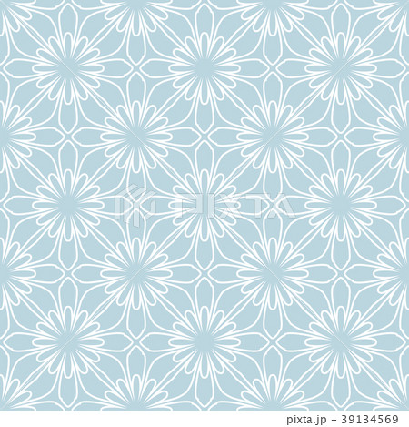 Seamless pattern. Floral stylish background. Blue  39134569