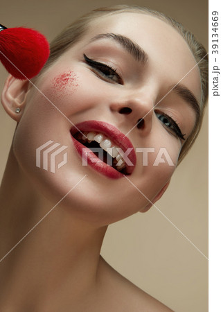 Portrait of a young girl. Portrait of a young girl. 39134669