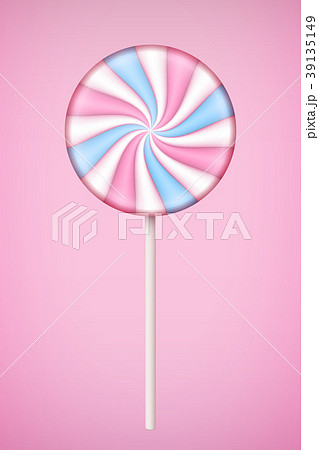 Pink Lolipop Candy On Pastel Pink Background のイラスト素材 Pink Lolipop Candy On Pastel Pink Background のイラスト素材