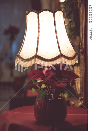 Retro room lamp standing on the table Retro room lamp standing on the table 39135237