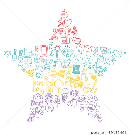 手描き アイコン セット 手描き アイコン セット 39135461
