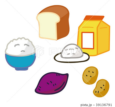 炭水化物のイラスト素材セットのイラスト素材