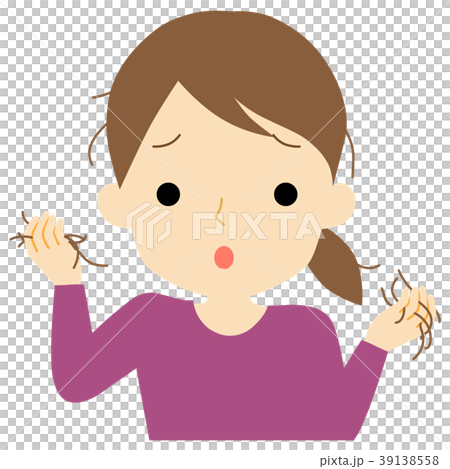 抜け毛に悩む女性 抜け毛に悩む女性 39138558