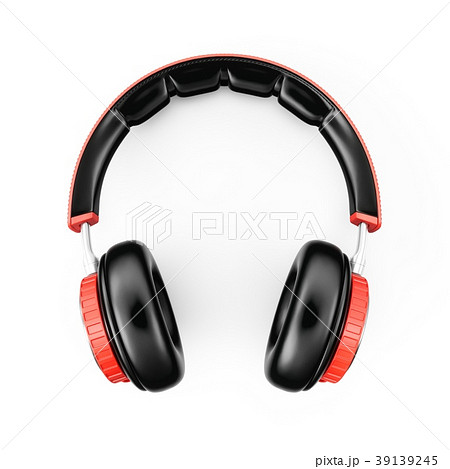3d Rendering Headphones Isolated On Whiteのイラスト素材