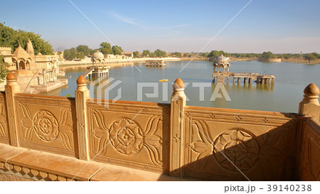 Jaisalmer: Gadi Sagar lake (with chhatris)  39140238