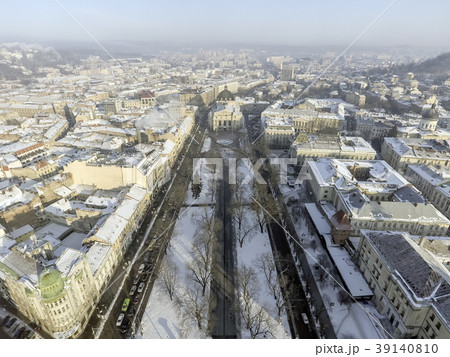 Aerial Old City Lviv, Central part of old city Aerial Old City Lviv, Central part of old city 39140810