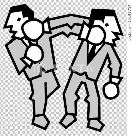 Businessmen fighting each other 39141754