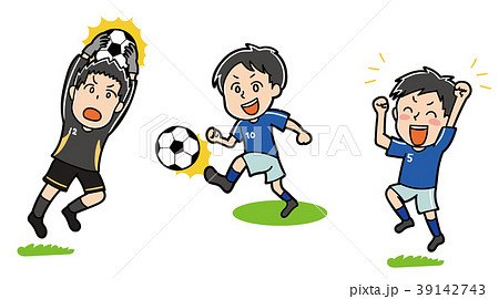 サッカー選手のイラスト素材セット 39142743