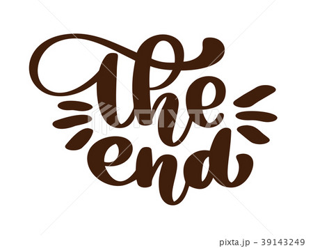 handdrawing The End Vector text lettering phrase handdrawing The End Vector text lettering phrase 39143249