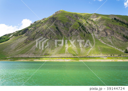 Landscape with Monte Motto and Lake Livigno, Italy Landscape with Monte Motto and Lake Livigno, Italy 39144724