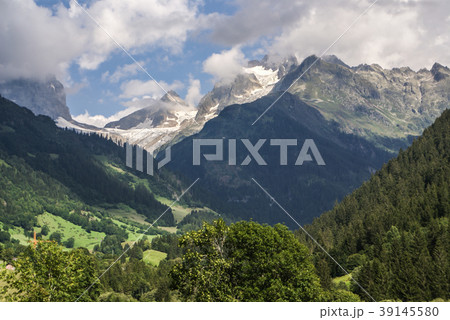 snow mountain under blue sky in the gadmen snow mountain under blue sky in the gadmen 39145580