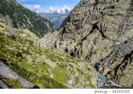 snow mountain under blue sky in the gadmen 39145585