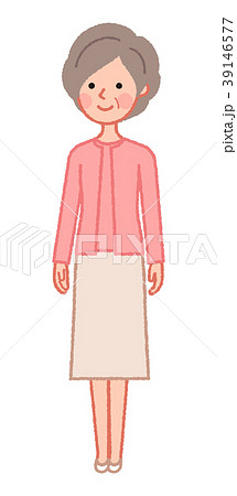 やや斜めを向いたシニア女性 39146577