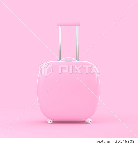 Travel suitcase pink color isolated Travel suitcase pink color isolated 39146808