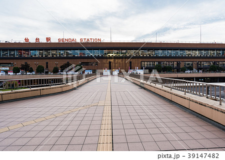仙台駅西口ペデストリアンデッキの写真素材