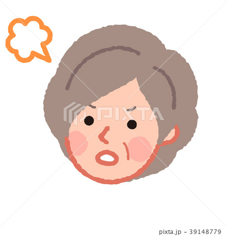 怒るシニア女性の顔 39148779