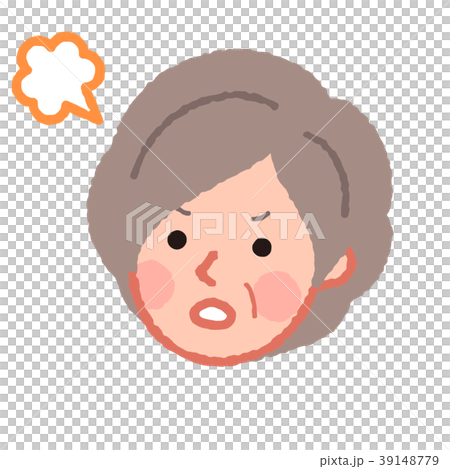Face of angry senior woman Face of angry senior woman 39148779