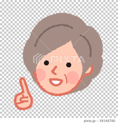Senior woman face pointing Senior woman face pointing 39148780