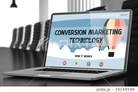 Conversion Marketing Technology Concept on Laptop 39149596