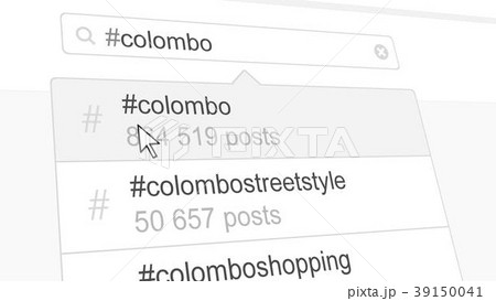 Colombo hashtag search through social media posts 39150041