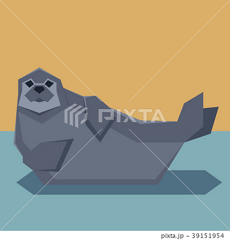 Flat design seal Flat design seal 39151954