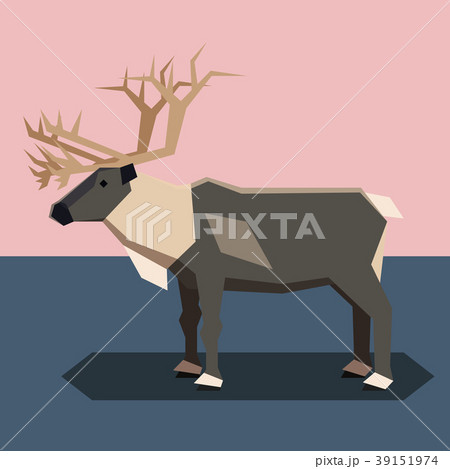 Flat design Reindeer 39151974