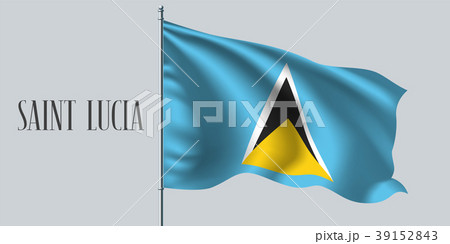 Saint Lucia waving flag vector illustration Saint Lucia waving flag vector illustration 39152843