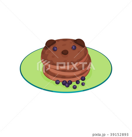 Creative pancakes garnished with chocolate and Creative pancakes garnished with chocolate and 39152893